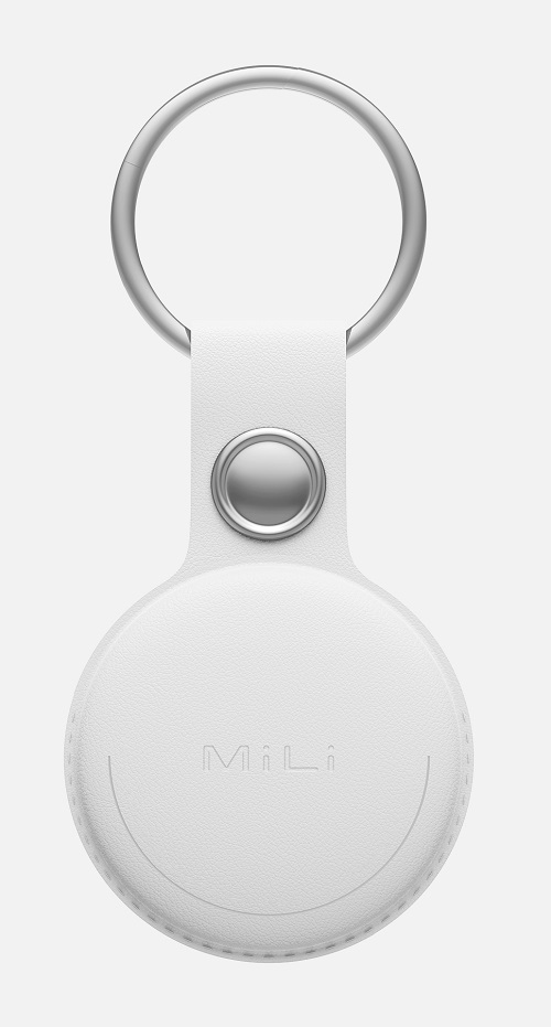 MiTag & Leather case White 1 Pack