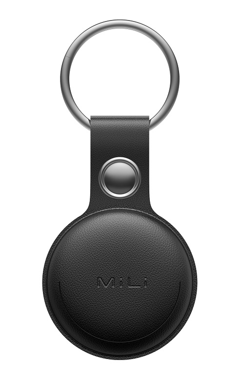 MiTag & Leather case Black 1 Pack